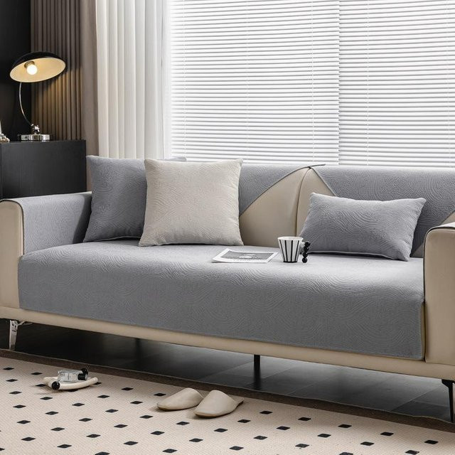 Super Six Sofakissen aus Chenille, rutschfestes Sitzkissen für Ledersofas, B/B: 70 x 70 cm - Bild 1