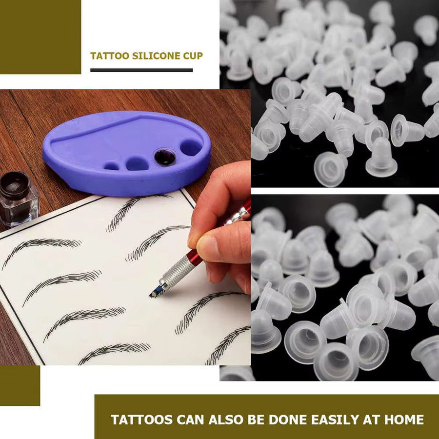 EMALLA Tattoo Ink Caps, Silikon, 100 Stück - Bild 6