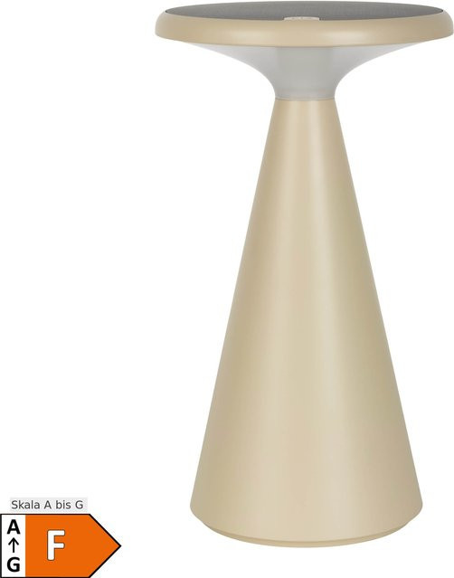 Näve Solar-Akku-Tischleuchte PALU LED in Beige, Höhe: 20 cm, Breite: 11,5 cm, Tiefe: 11,5 cm - Bild 1