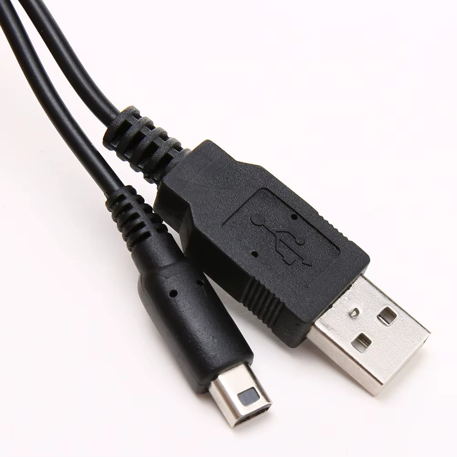 APWIKOGER USB-A Ladekabel und Datenkabel für Nintendo 3DS, 3DS XL, 2DS und NDSI, Schwarz, 1 m - Bild 3
