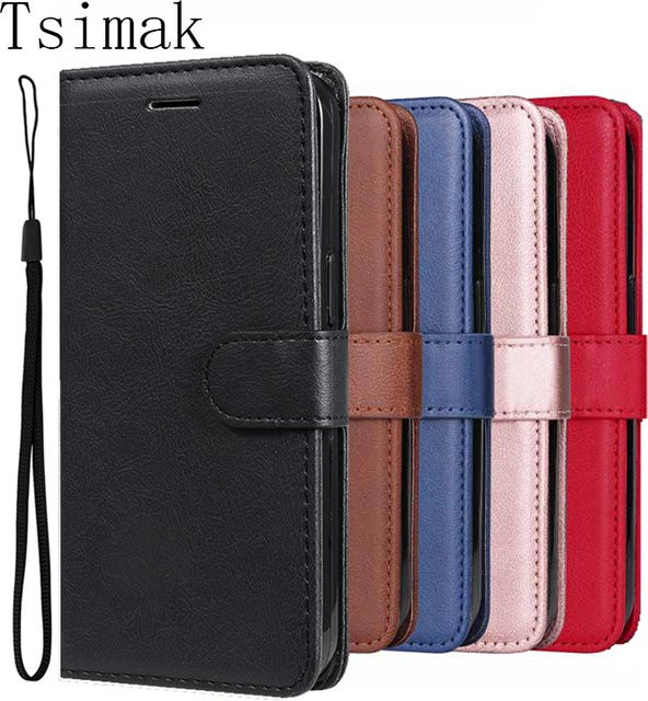 Tsimak Flip-Wallet Lederhülle für Realme C51 C53 C55 C61 C63 C65 C67 C71 C73 C75 C75X Note 50 und Oppo A18 A38 A58 4G A78 A79 A98 in Schwarz - Bild 1