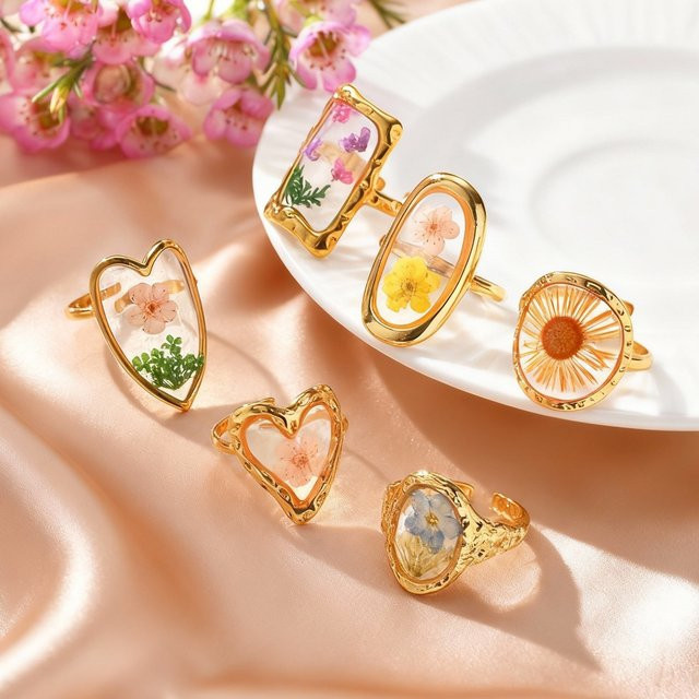 prjewel Ring Edelstahl, Herz, Gold, Damen - Bild 1