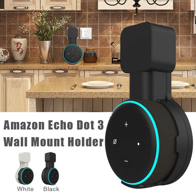 Amazon Wandhalterung für Echo Dot 3 Generation mit Kabelmanagement in Schwarz oder Weiß - Bild 1
