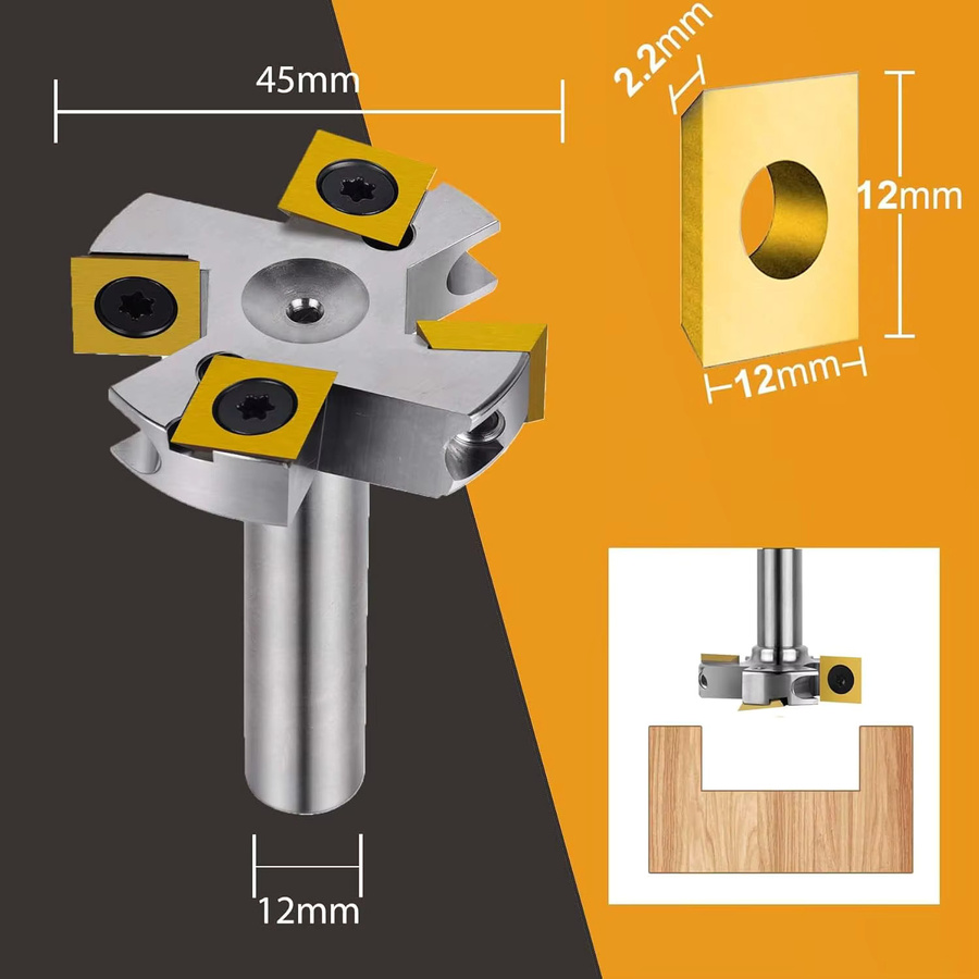Dreanique 2-schneidiger vernickelter Planfräser in Silber, Schaftdurchmesser: 8 mm, Schnittdurchmesser: 38,1–75 mm - Bild 2