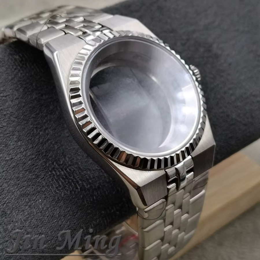 LUJIE Uhrengehäuse Edelstahl, Silber, 40 mm, Saphirglas - Bild 2
