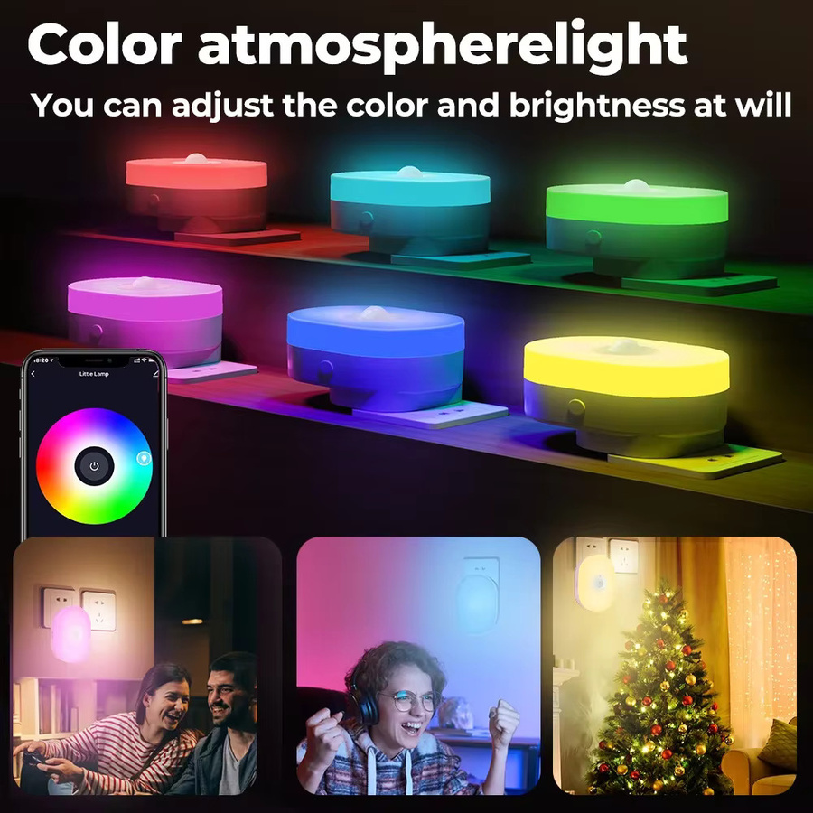 Tuya Smart LED Nachtlicht mit WLAN und PIR-Bewegungssensor, weiße Wandlampe für das Schlafzimmer - Bild 3
