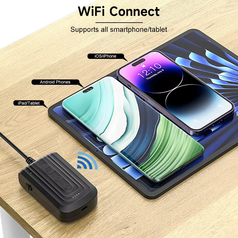 BUMBORN WiFi-Boreskopkamera mit Autofokus, 8mm Endoskop in Schwarz, 1920P HD, IP67 wasserdicht, für iOS und Android zur Inspektion von Rohrleitungen und Abwasserkanälen - Bild 2