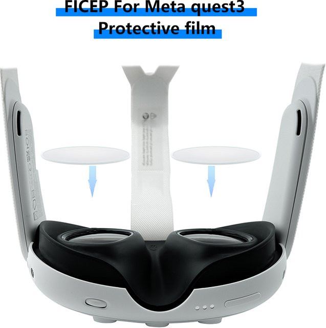 FICEP VR-Objektivfolie für Meta Quest 3, kratzfester Objektivschutz in Transparent - Bild 1