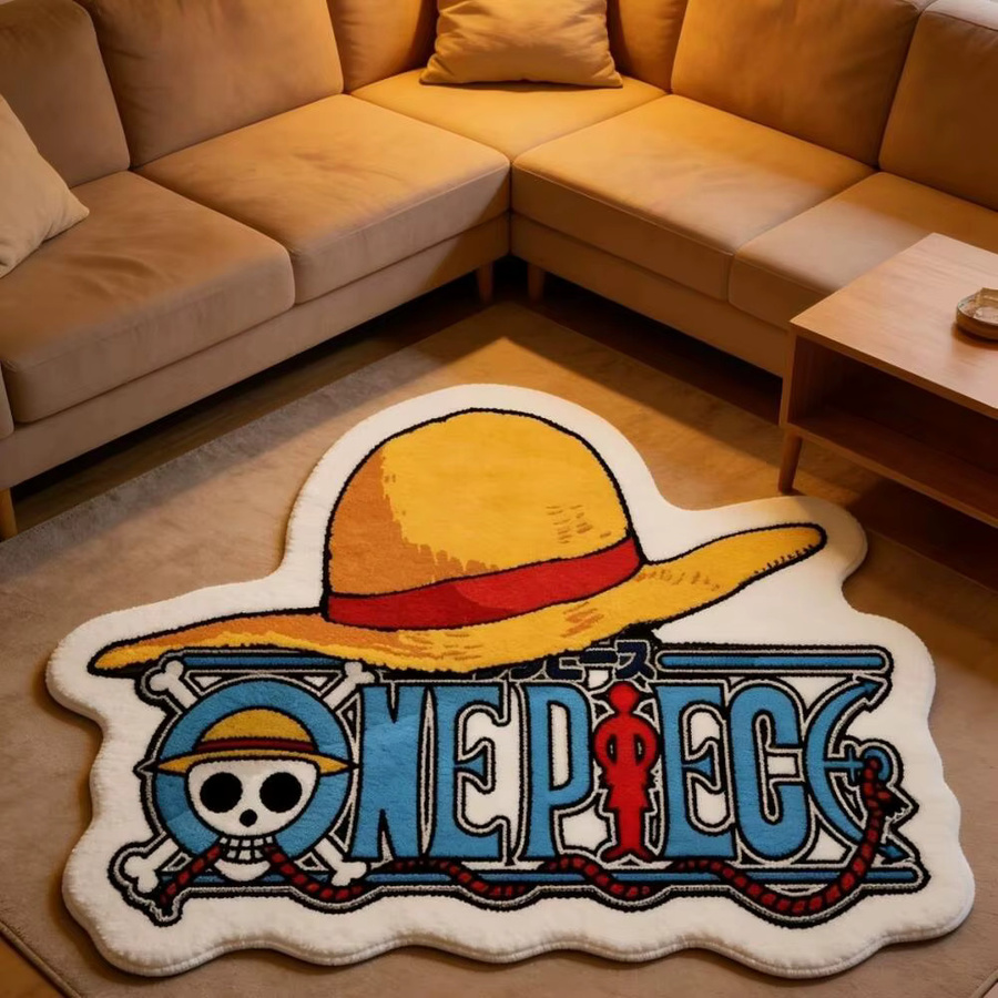 Bandai One Piece Anime Teppich mit Luffy Zoro und Chopper Motiv, fleckresistent, mehrfarbig - Bild 4