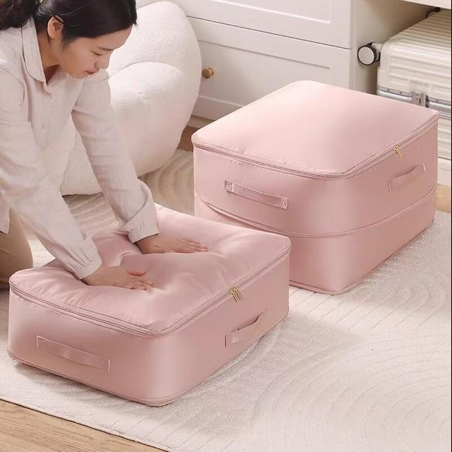 HomeHarmony Vakuum-Kompressionssack für Bettdecken und Kleidung in Pink aus Stoff - Bild 1