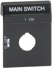 ABB Textschild OPBS1EN1 in Schwarz für OH1 und OH3 Griffe, Beschriftungsschild 1 Stück - Bild 1