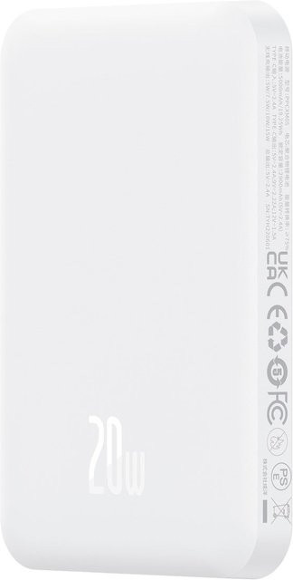 Baseus Magnetic Mini Powerbank 5000mAh mit 20W PD und Qi in Weiß - Bild 1