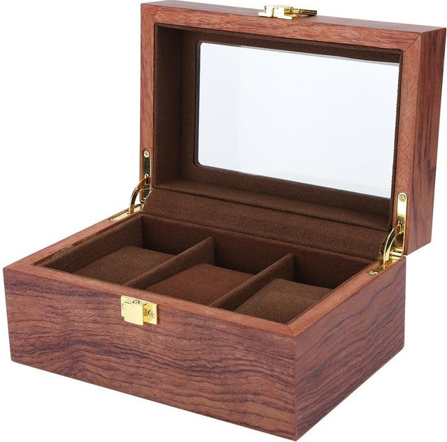 Painter Uhrenbox Holz, 3 Fächer, Schwarz - Bild 1