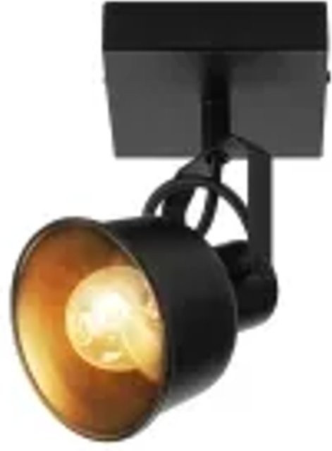 NETTLIFE Deckenleuchte aus Metall in Schwarz, moderne runde Up-Down Lampe für Wohnzimmer, Schlafzimmer und Küche, E14 Fassung - Bild 1