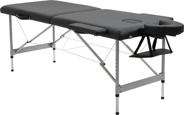 HOMCOM Massageliege klappbar, professioneller 7-Zonen Massagetisch in Schwarz, höhenverstellbar, belastbar bis 130 kg, ideal für Spa und Salon - Bild 1