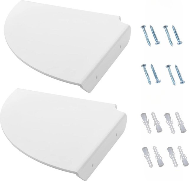 Neoglint Set aus 2 Acryl-Eckregale, transparente wandmontierte schwebende Regale für Badezimmer, Küche und Wohnzimmer - Bild 1