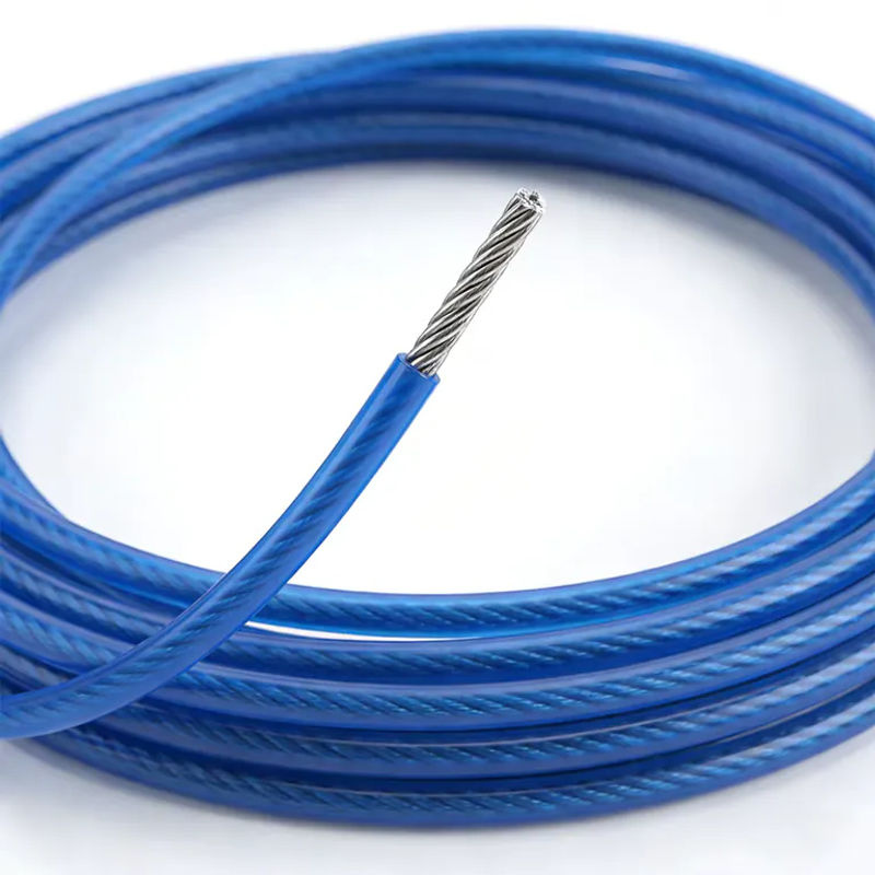 Blaues PVC-beschichtetes Drahtseil aus 304 Edelstahl für Wäscheleinen mit Durchmesser von 1,0-6 mm - Bild 2
