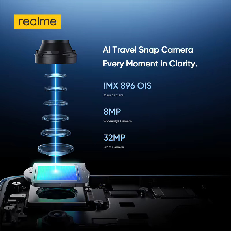 realme GT 7T 5G Smartphone Schwarz mit Dimensity 8400-MAX Chipsatz, 6,8 Zoll AMOLED Display, 512 GB Speicher, 7000mAh Akku und 50MP Sony IMX896 Kamera - Bild 4