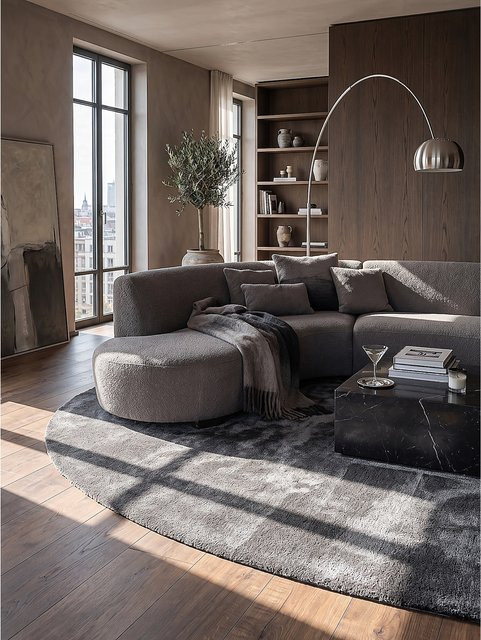 Antirutsch Teppich Kadima Design in Anthrazit B: 140 cm, L: 200 cm - Bild 1