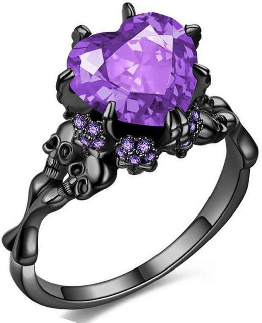 Lucky Star Jewelry Versprechensring, Messing, Zirkonia, violett, Damen - Bild 1