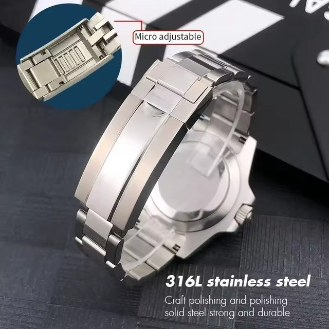 VATMENS Uhrenarmband Edelstahl, Silber, 21 mm, 20 mm - Bild 1