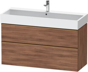 Duravit Waschtischunterschrank D-Neo in Weiß und Braun, Wandmontage, B/T/H: 118,4 x 44,2 x 62,5 cm - Bild 1
