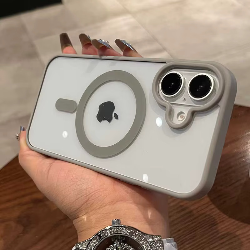 Transparente MagSafe Schutzhülle für iPhone 11 bis iPhone 17 Pro Max mit magnetischer Wireless Charging Funktion in Weiß - Bild 2