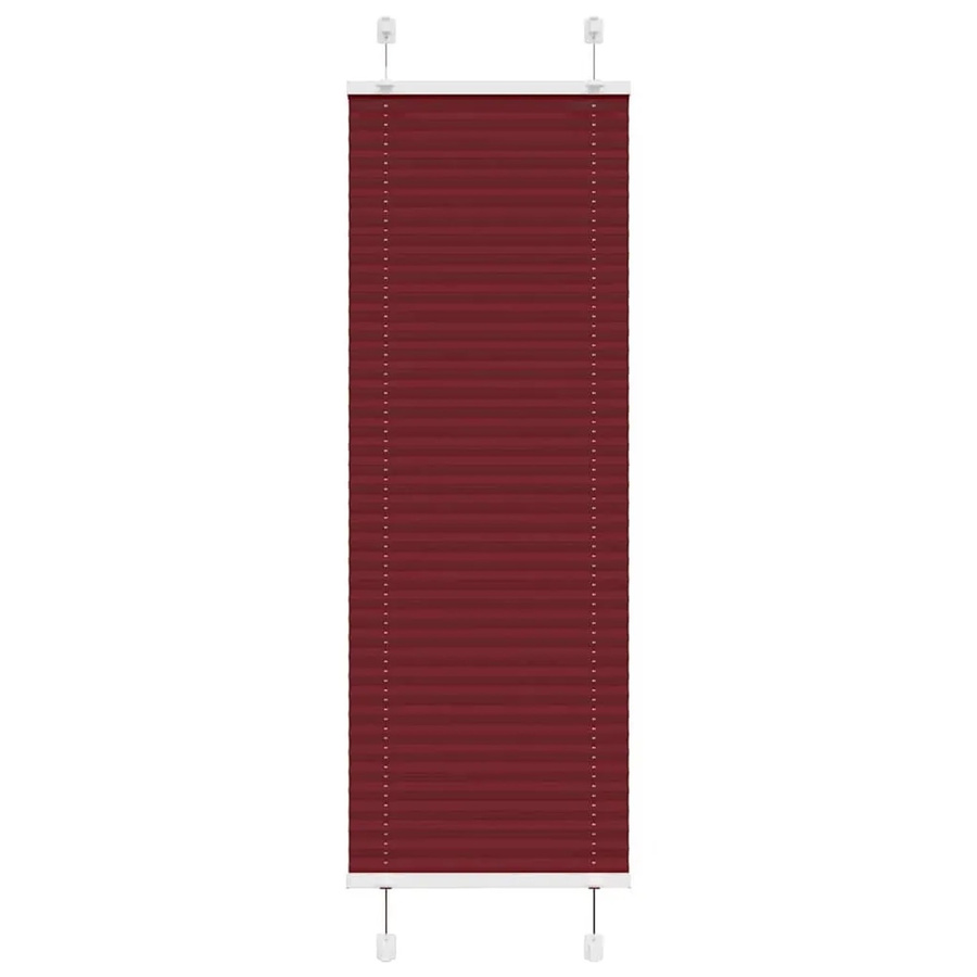 vidaXL Plissee Bordeauxrot, semi-transparent, Polyester, B: 40 cm, H: 100 cm - Bild 2