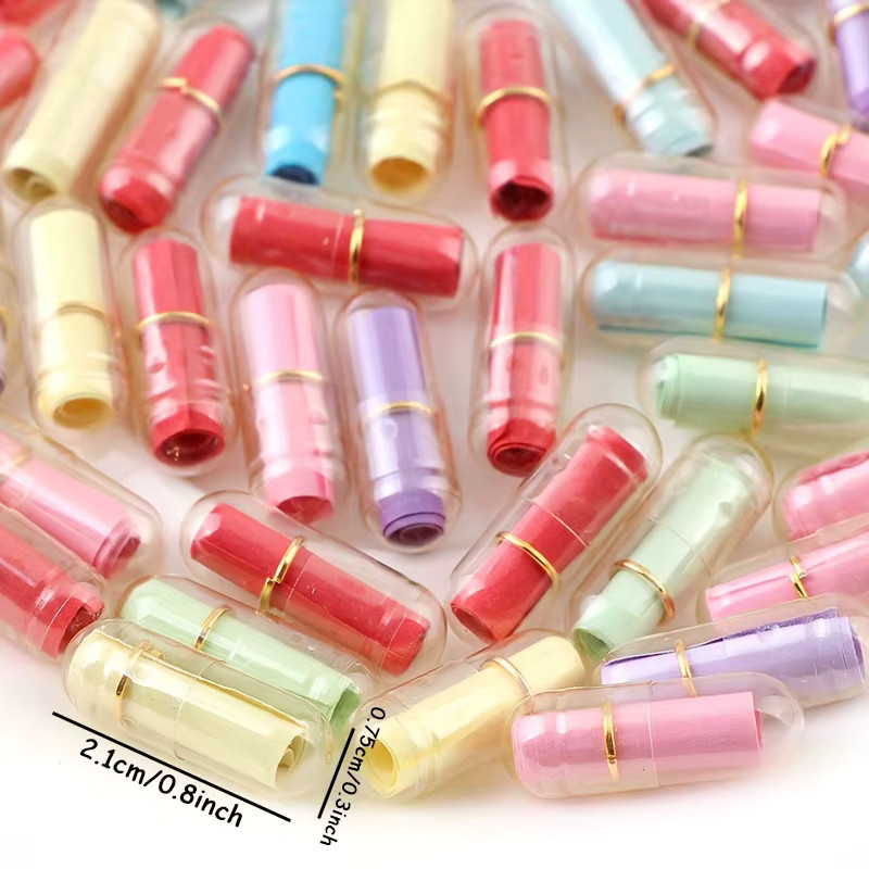 50 Stück Mini Liebeskapseln mit leeren Papierrollen in Multicolour für Valentinstagsgeschenke - Bild 3