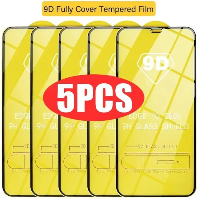 9D Gehärtetes Glas Displayschutz für Xiaomi Mi 14 13 12 Lite 11 10 10T 11T 12T 13T Pro Poco X6 X5 X4 X3 F4 F3 F6 F5 M5S in Transparent - Bild 1