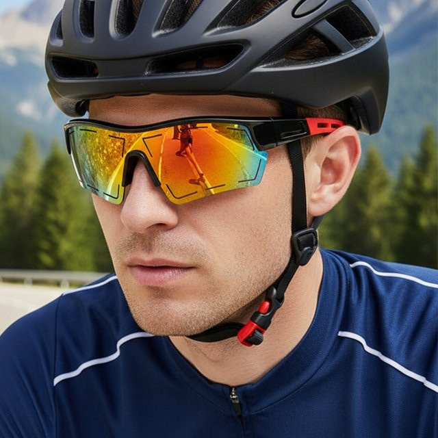 Sportsonnenbrille 9821, Unisex, Vollrand, Multicolor, Kunststoff - Bild 1