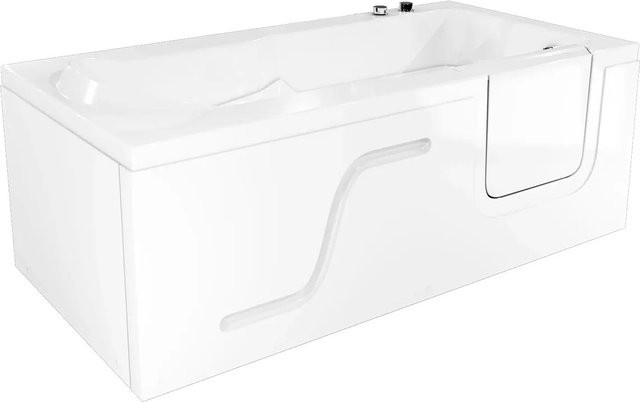 AcquaVapore Whirlpool Seniorenwanne mit Tür S17-WP-L, Farbe: Weiß, B/T/H: 150 x 75 cm - Bild 1