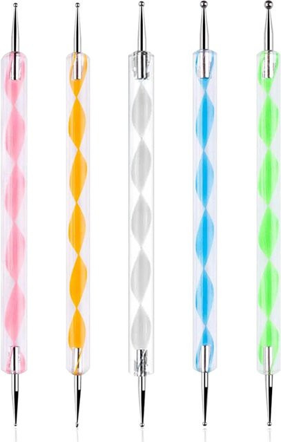 NATAWA Dotting-Tools-Set für Nail Art, 5-teilig, weiß, Unisex - Bild 1