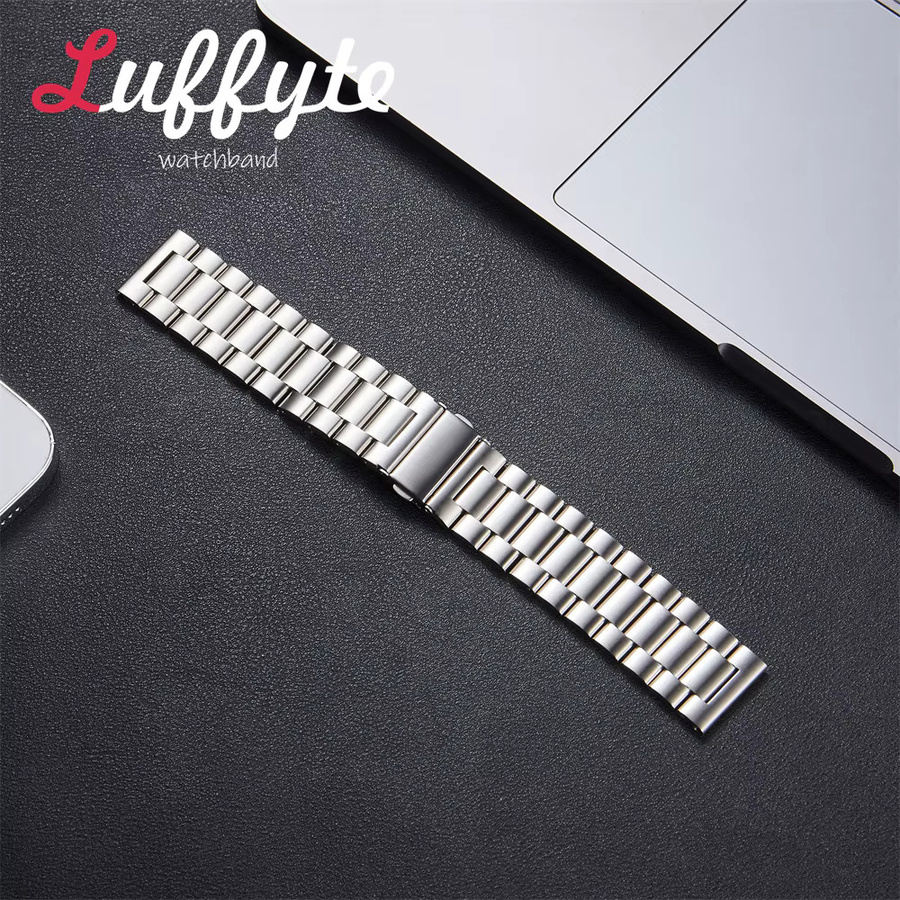 luffyte Uhrenarmband Edelstahl, Schwarz, Silbrig, Herren - Bild 3