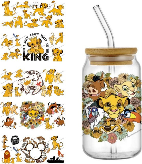 Libbey Glasbecher Funko Der König der Löwen Tumbler mit UV DTF Wrap, 16oz, Mehrfarbig - Bild 1