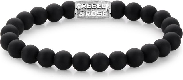 Rebel & Rose Armband Edelstahl, Schwarz, Herren - Bild 1