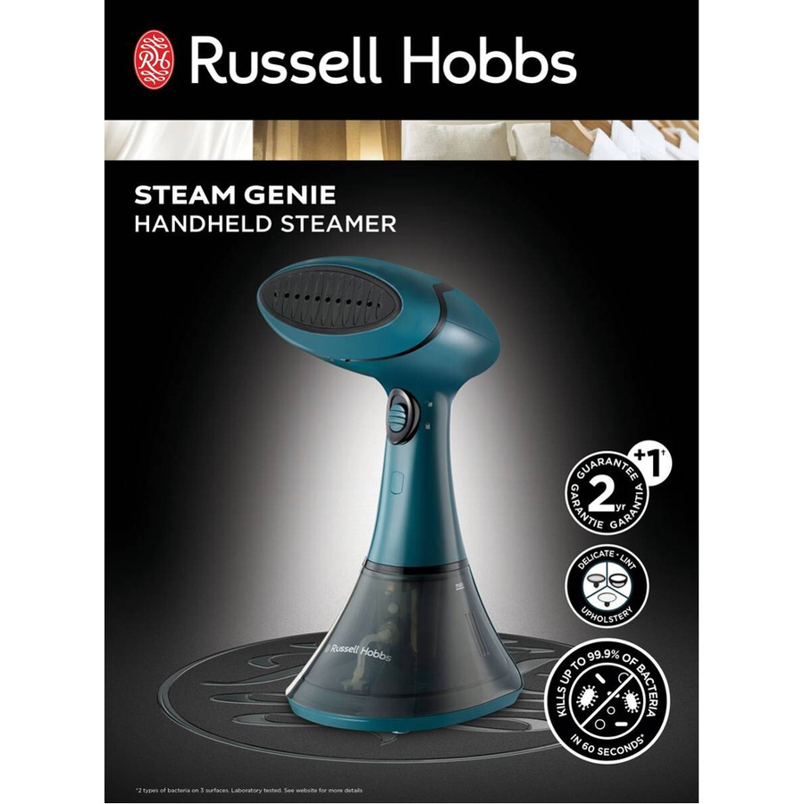 Russell Hobbs Dampfbürste 27220-56 in Türkis Schwarz mit Bürstenaufsatz und Abschaltautomatik B/H/T: 14 x 27 x 12 cm - Bild 2