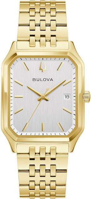 Bulova Herrenuhr, Quarz, Edelstahl, Silber, 32 mm, Eckig - Bild 1