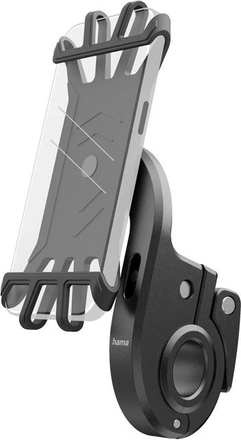 Hama Universal Handyhalterung für E-Bike in Schwarz, drehbar und mit schneller Anbringung aus Silikon - Bild 1