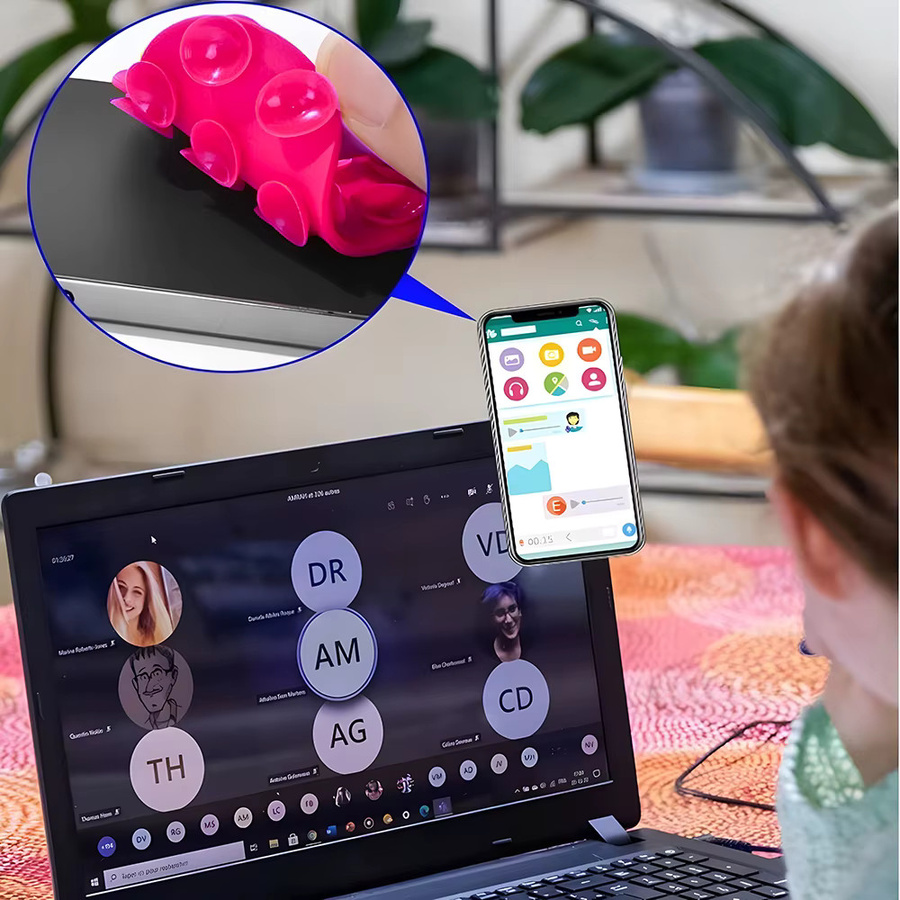 Herzförmiger Silikon-Saugnapf als selbstklebender Telefon-Stützhalter in Multicolour - Bild 4