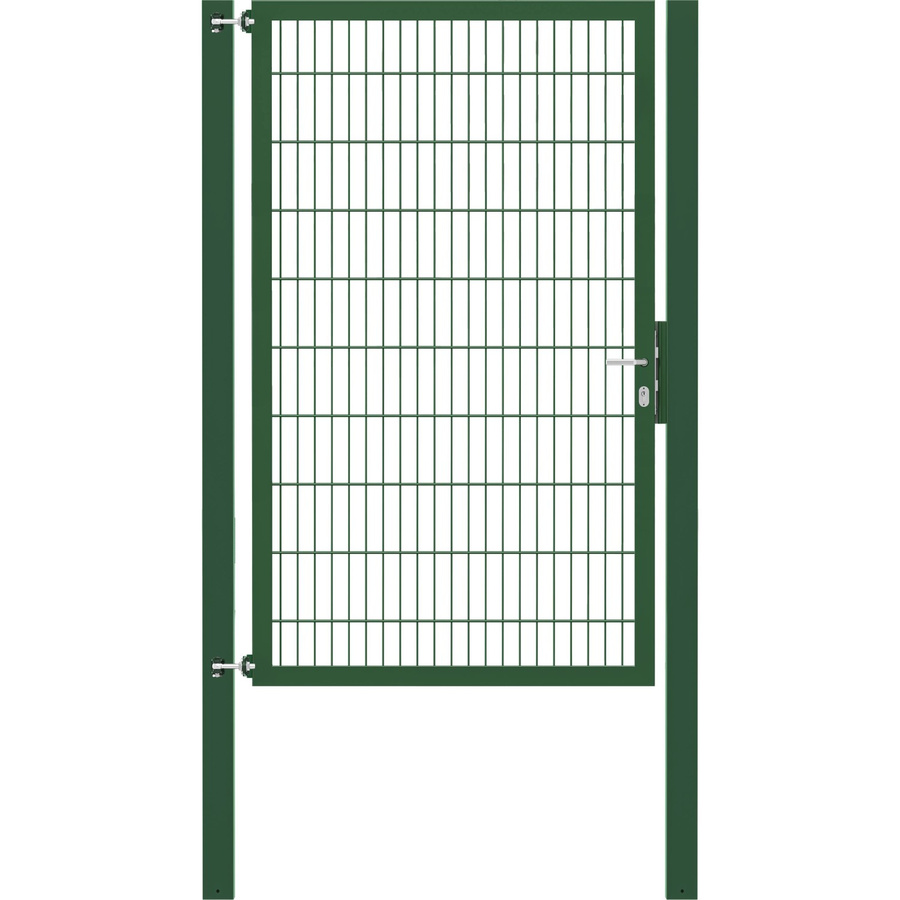 Einzeltor Flexo Plus in Grün aus Stahl mit Pfosten zum Einbetonieren, Breite: 125 cm, Höhe: 200 cm, Pfosten: 80 x 80 cm - Bild 2