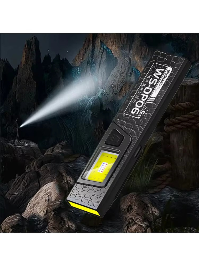 KDULIT LED-Taschenlampe wiederaufladbar mit Magnet und Klemme in Schwarz - Bild 7