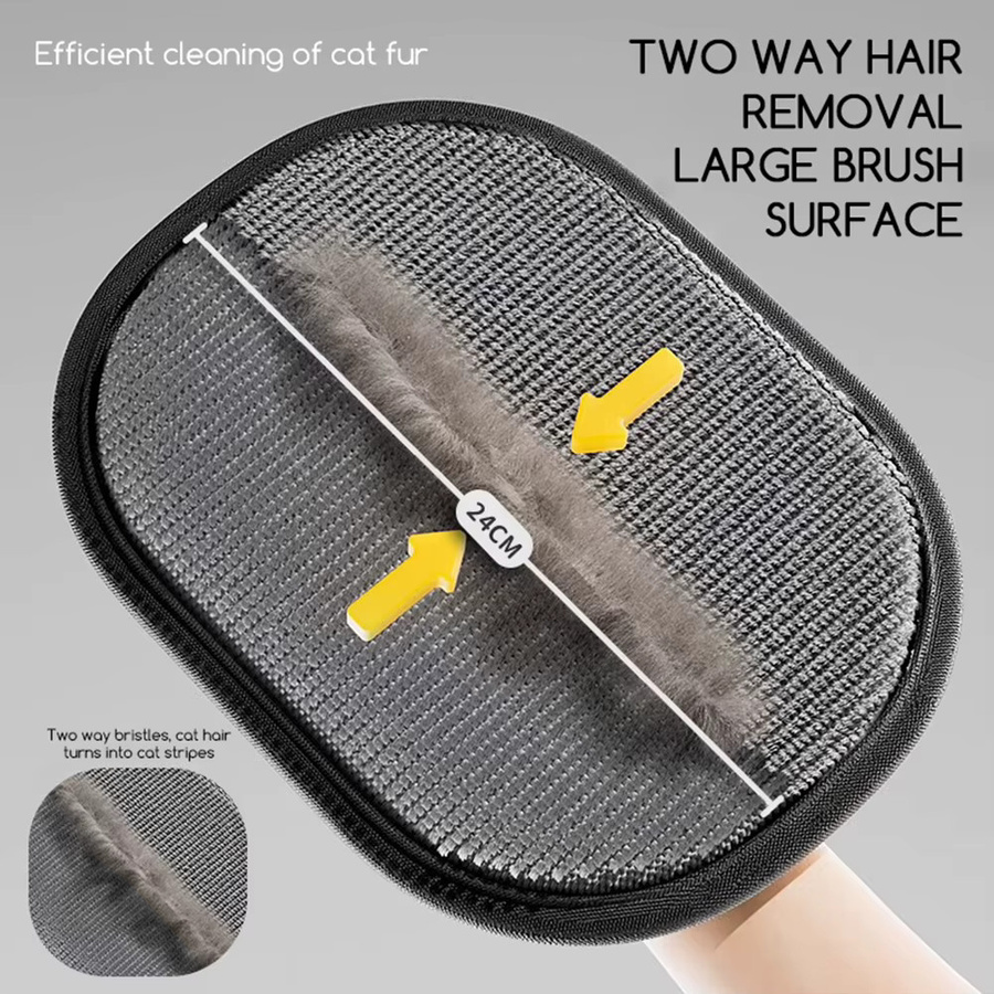 Multiyilego Elektrostatische Haustierhaarentferner Handschuhe in Schwarz - Bild 3