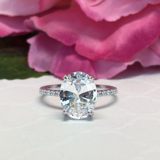 YIRAN Jewelry Verlobungsring, Zirkonia, pink, Damen, Ringgröße 8 - Bild 1