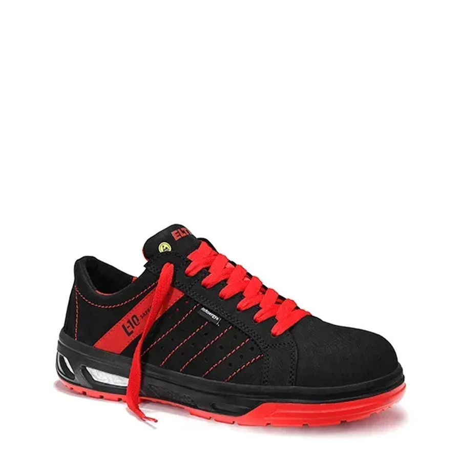 Elten Sicherheitshalbschuh Breezer Xx10 Low ESD S1 aus Leder in Schwarz-Rot, Größe 41 - Bild 2