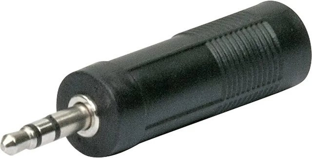 Schwaiger Audio Adapter 3,5 mm Klinkenstecker auf 6,3 mm Klinkenbuchse in Schwarz - Bild 1