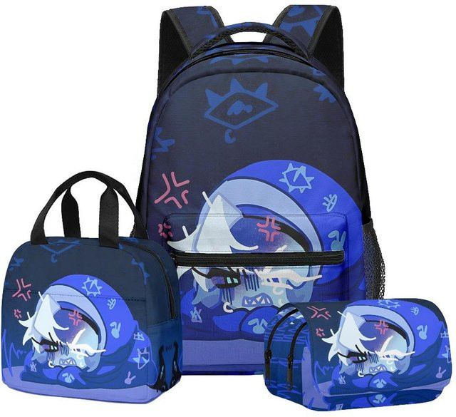 Fancy Style Studio 3er-Set Schulaccessoires mit 3D-Druck in Blau und Milchweiß - Bild 1