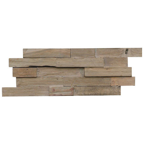 INDO Wandverblender INDO TEAK aus Holz, grau, geölt, Stärke: 2 cm - Bild 2