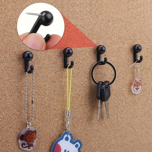 Push-Pin-Set Reißzwecke-Kollektion in Schwarz für Büroorganisation, Schulprojekte und Heimdekoration - Bild 1