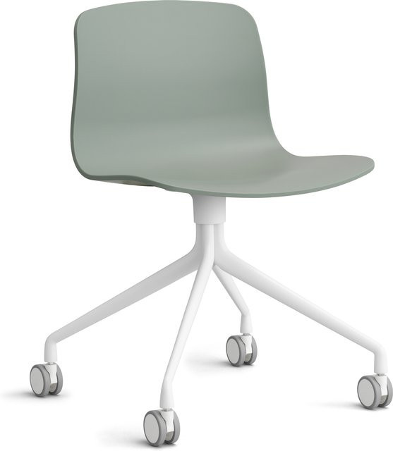 HAY About A Chair AAC 14 Drehstuhl in Grün mit Rollen und mattem Finish - Bild 1